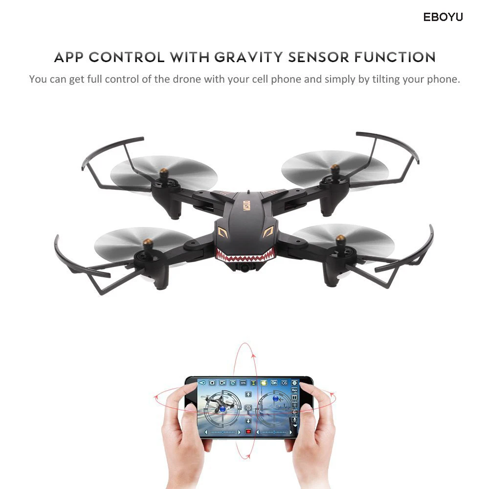 EBOYU XS809S-HD 2.0MP 720 P HD Камера Wi-Fi FPV Складная Drone один ключ возврата высота Удержание G- датчик Мультикоптер Дрон RTF