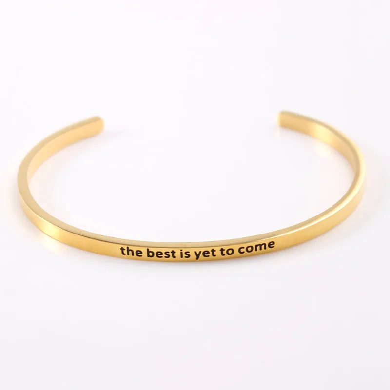 2017 Newest Believe Stainless Steel Engraved Positive Inspirational