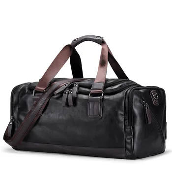 

pu duffel business leather traveling bag designer handbag carry on crossbody shoulder bags travel luggage men hand weekender bag