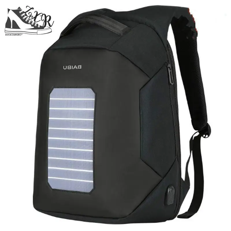 

Zuoxiangru Anti-theft Backpack Usb Charging Backpack Men's Laptop Bag Leisure Travel Solar Waterproof Bag 16the Notebook