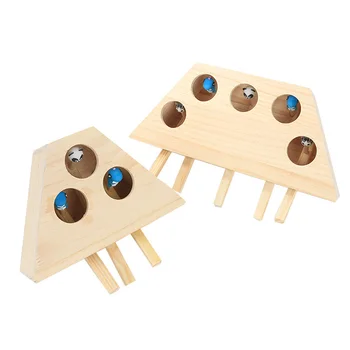

Wood Cat Hit Gophers toys Interactive Catch Mouse Game Machine Tease Cat Toys Whack-a-mouse Cat Teaser Toys
