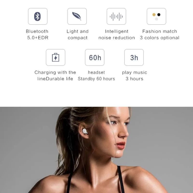 Беспроводной Bluetooth наушники-вкладыши Беспроводной наушники мини Близнецы вкладыши стерео Bluetooth5.0 наушники с микрофоном для samsung