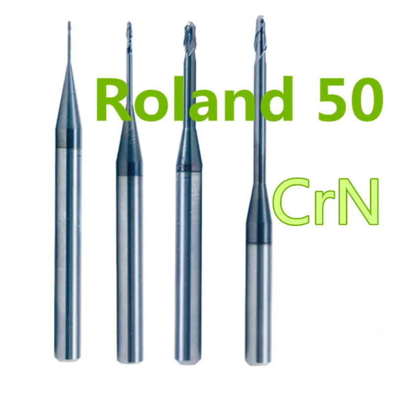 5 PCS/lot Dental Zirconia Roland 50 Carbide Milling Burs Machine 0.6/1.