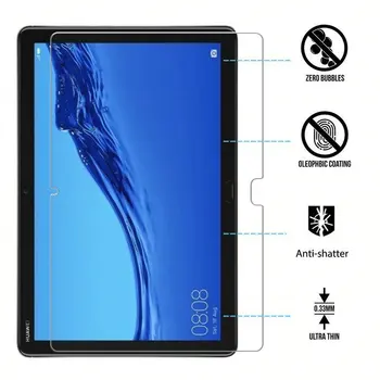 

50pcs/lot Anti-Scratch Glass Screen Protector 9H 2.5D Clear Tempered Glass Screen Film For Huawei MediaPad M5 Lite 10 10.1 inch