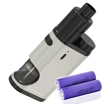 

Eleaf Pico Squeeze 50W Starter Kit with Atomizer 6.5ml Tank, Clapton Coil Head - Silver