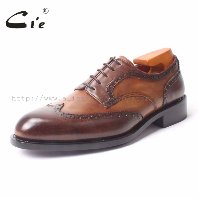 Cuir Rond Goodyear Hommes La Craft Derby Bout Cousu À Respirant Main Mix En Chaussures Couleurs Couleur De Brun Robe Chaussure D100 Cie gvfq5