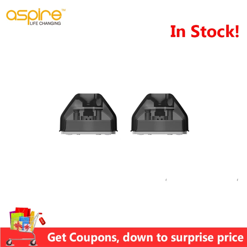 

4/6/10pcs Aspire AVP Pod 2ml Capacity Vape Pod Cartridge With 1.2ohm Cotton/1.3ohm Ceramic Coil Electronic Cigarette Atomizer