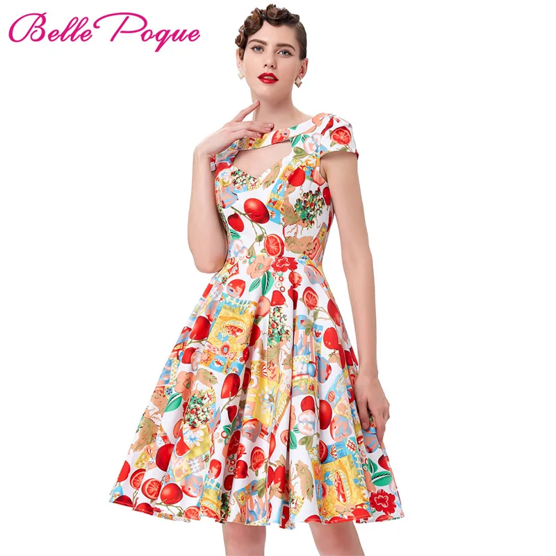 Wholesale Summer Short Sleeve Hollowed Retro Vintage Rockabilly Dress 2017 Hollowed Front Cotton Floral Printed 50s Picnic Dress for Women Buy Cheap Summer Short Sleeve Hollowed Retro Vintage Rockabilly Dress 2017 Hollowed Front Cotton Floral Printed 50s Picnic Dress for Women
