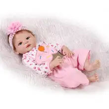 2016 New 22 Inches 55cm Kawaii Silicone Doll Reborn Baby Realistic Reborn Babies Alive Girls Kids Gift Dolls Brinquedos Juguetes