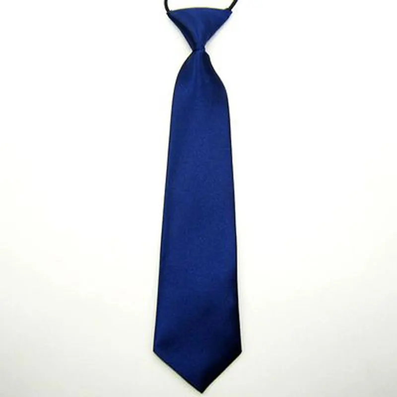 Детские однотонные школьные вечерние и свадебные смокинги для маленьких мальчиков, галстук, галстук, BWTYY0016 - Цвет: Dark Blue