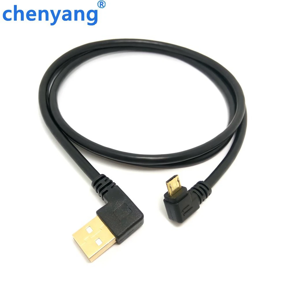 Короткий кабель 15 см 1 м с золотым покрытием под прямым углом Micro USB и левым Tpye A Male