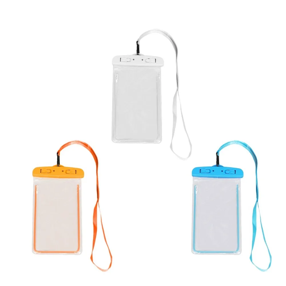 Swimming Bags Waterproof Bag with Luminous Underwater Pouch Phone Case For iphone 6 6s 7 8 universal Band Color Random