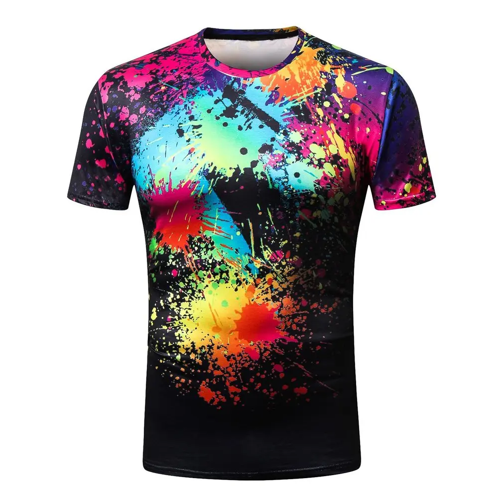 2018 Newest Men T shirt Cool Men Clothes Man Shirts Breathable Colorful
