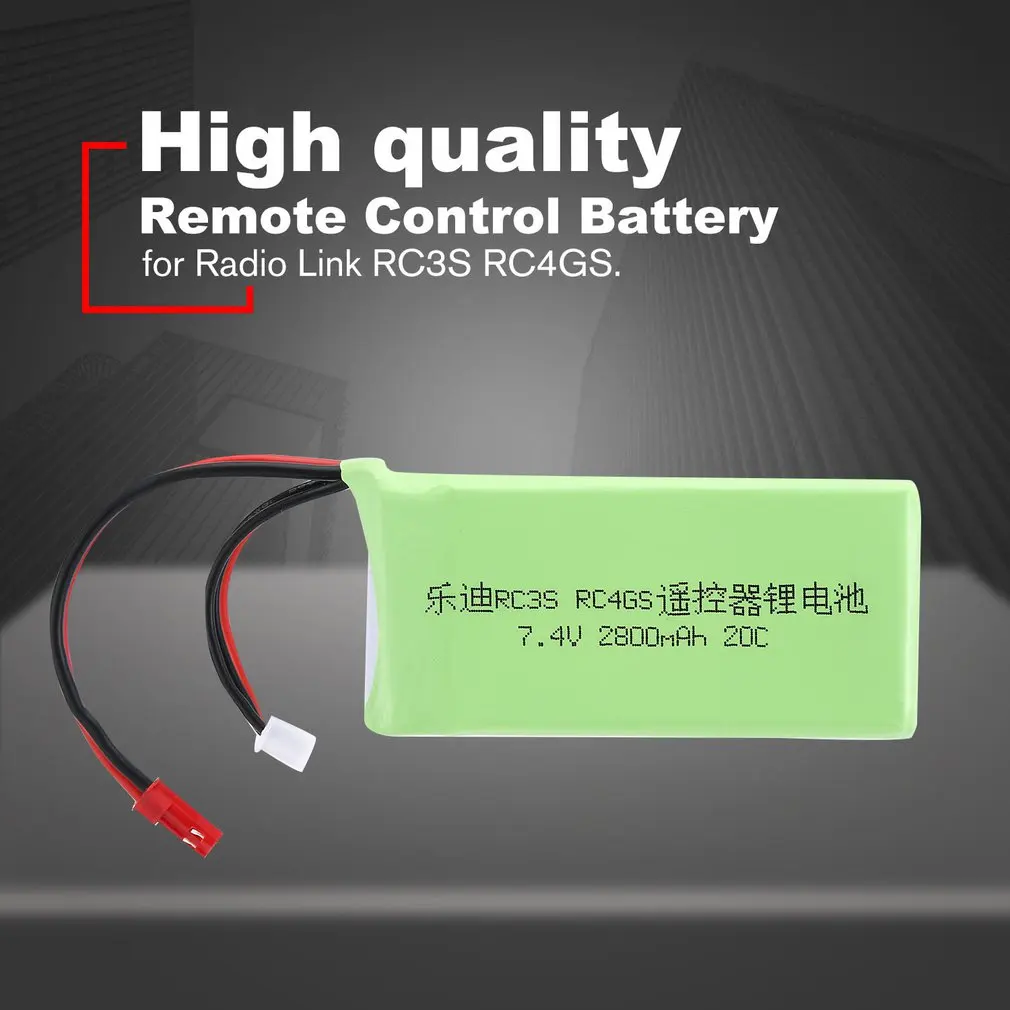 

7.4V 2800mAh 20C Rechargeable Remote Control Battery Transmitter Battery for Radio Link RC3S RC4GS RC Models Parts