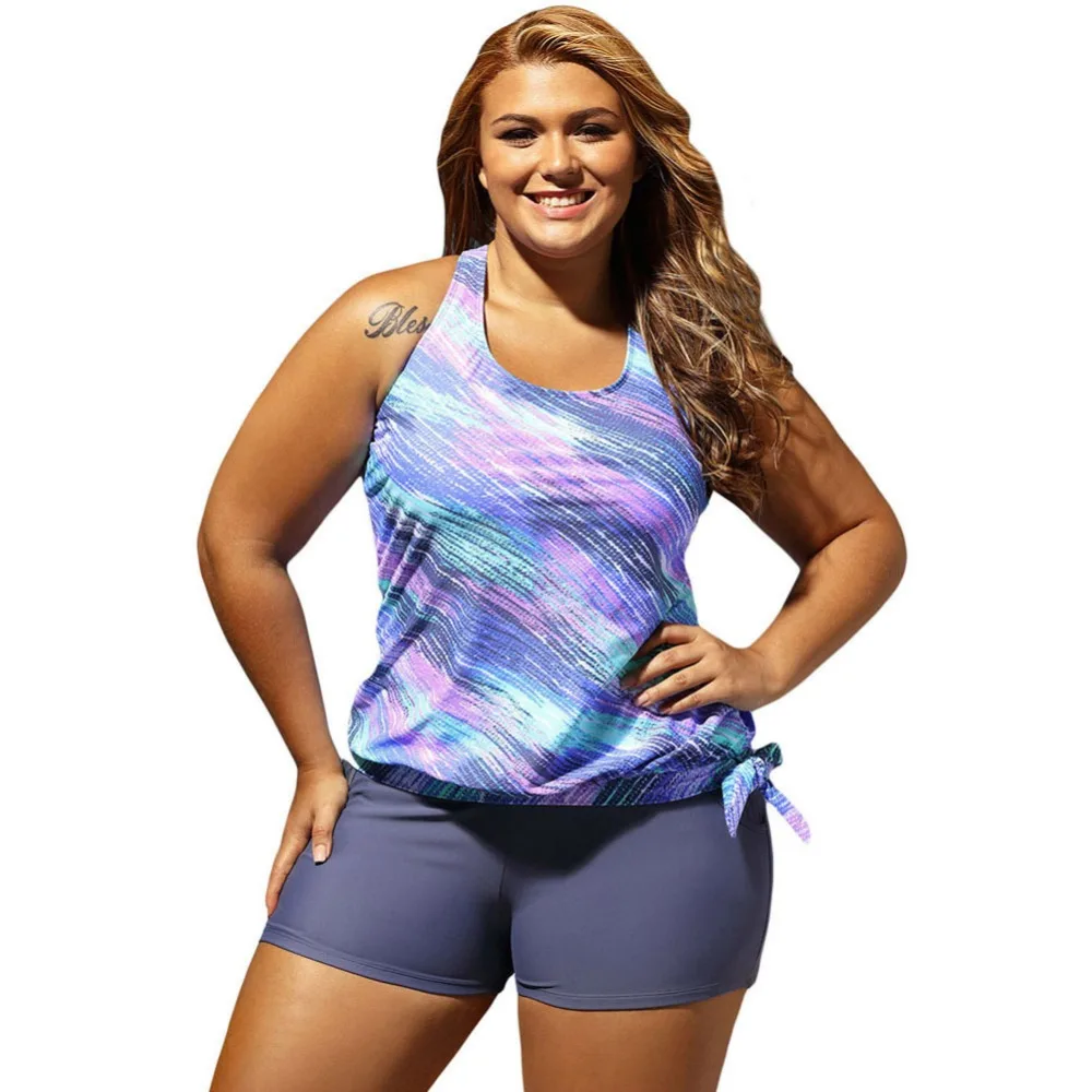 Venta > tankinis con short talles grandes > en stock
