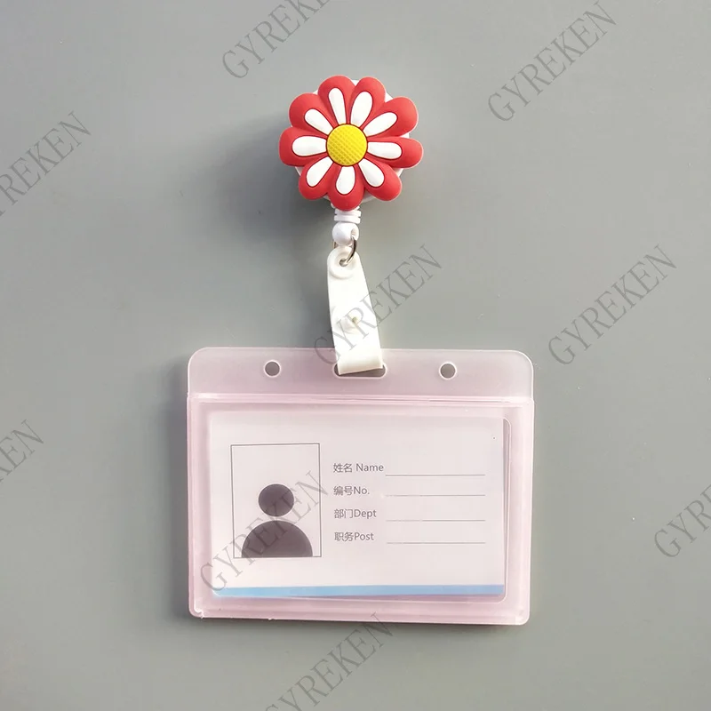 16 видов цветов красивый цветок классный кот дизайн медсестры раскладной держатель для бейджа Держатель Pull ID карты значок держатель зажим