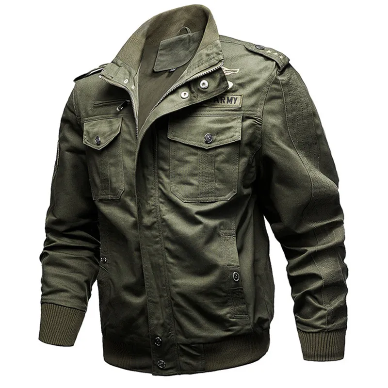 

2019 New Autumn Spring Military Tactical Jacket Men Plus Size 5XL 6XL Cotton Bomber Jackets Cargo Flight Jacket Outwear