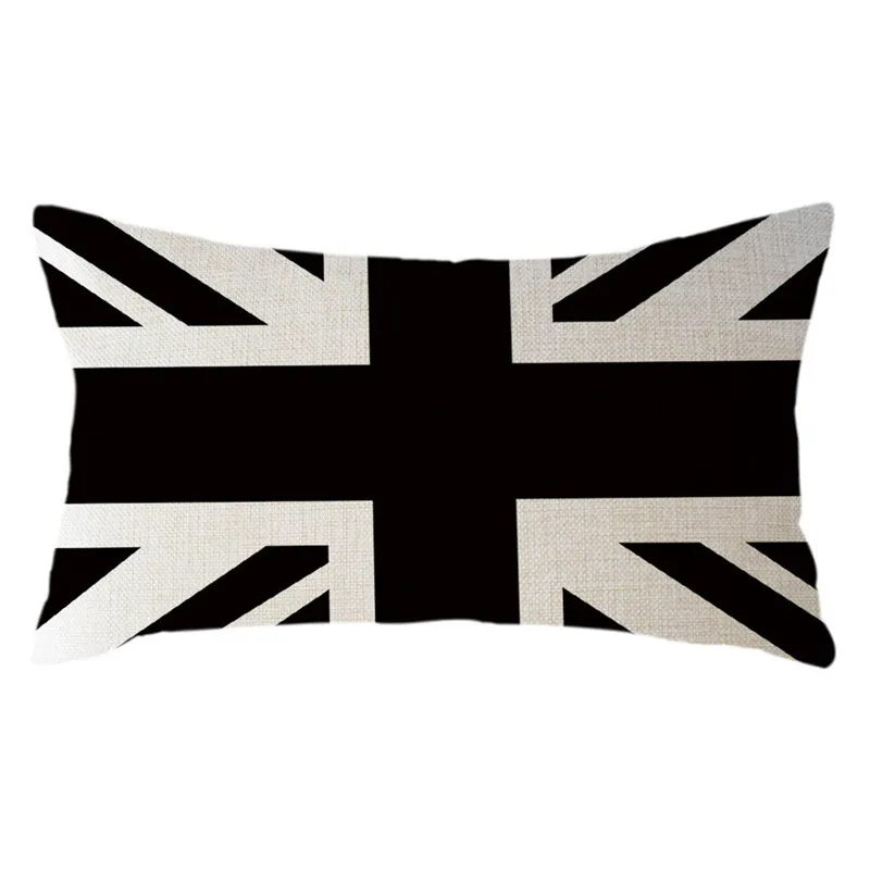 

ISHOWTIENDA 2019 Minimalist National Flag Pillow Cover Linen 30x50cm Cushion Cover Home Decor New Arrival Home Decoration Hot