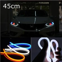 2x 45cm White Yellow Red Blue Flexible LED daytime running lights DRL car styling