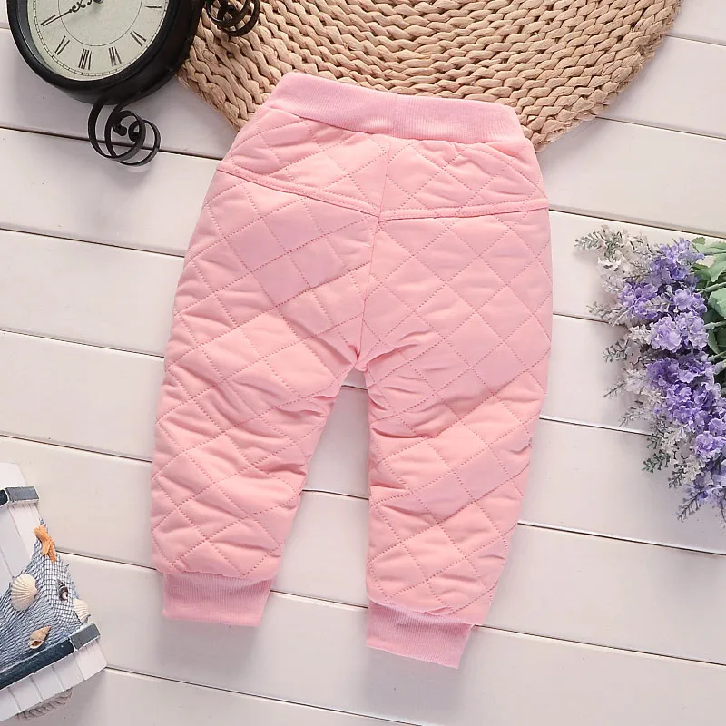 Детские теплые штанишки BibiCola, штанишки для мальчиков и девочек с картинкой по мотивам мультфильмов, одежда для младенцев - Цвет: pink