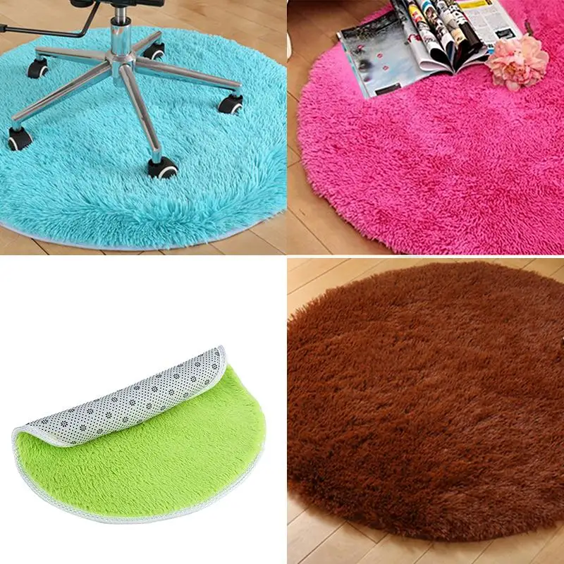 40*40CM Soft Non slip Plush Mat Rug round thick carpet doormats for