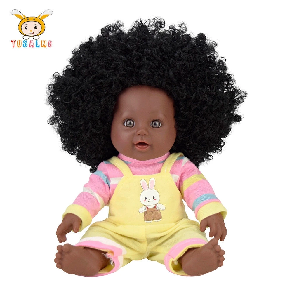 Афро волосы черные куклы для девочек игрушки Мода 30 см живой реборн черная кукла реборн настоящая силиконовая пупи США кукла для ребенка выглядит реальным