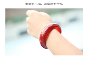 

Brazilian Natural 5A Red Agate Bracelet Widened and Thickened Jade Bracelet and Agate Bracelet for Children (with certificate)