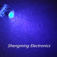 100 шт соломенная шляпа 5 мм Фиолетовый Светодиодный УФ светодиодный светильник излучающий диод