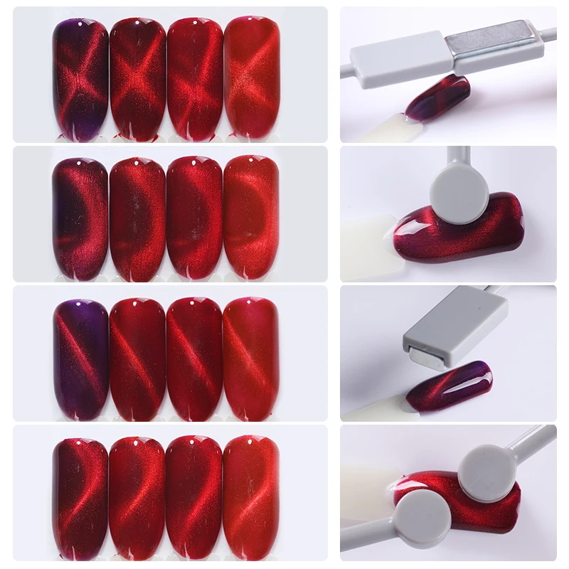 UR SUGAR 3D Flame Fire Red Cat Eye Gel Nail Polish Soak Off Magnetic Gel Varnish Glitter Gel Nail Art Magnet Lacquer UV LED Lamp