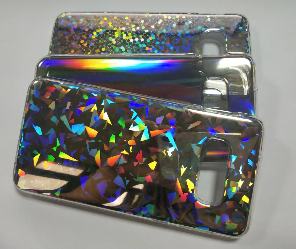

For samsung S10 / S10 Plus / S10e Laser Soft TPU phone case rainbow / Dot / geometric laser back cover case 5pcs/lot