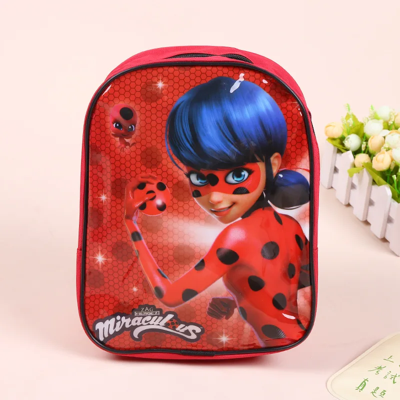 

Children Ladybug Red School Backpack Cartoon Cute Reddy Girl Student Bags For Girls 3-7Y 26*19.5*9.9cm