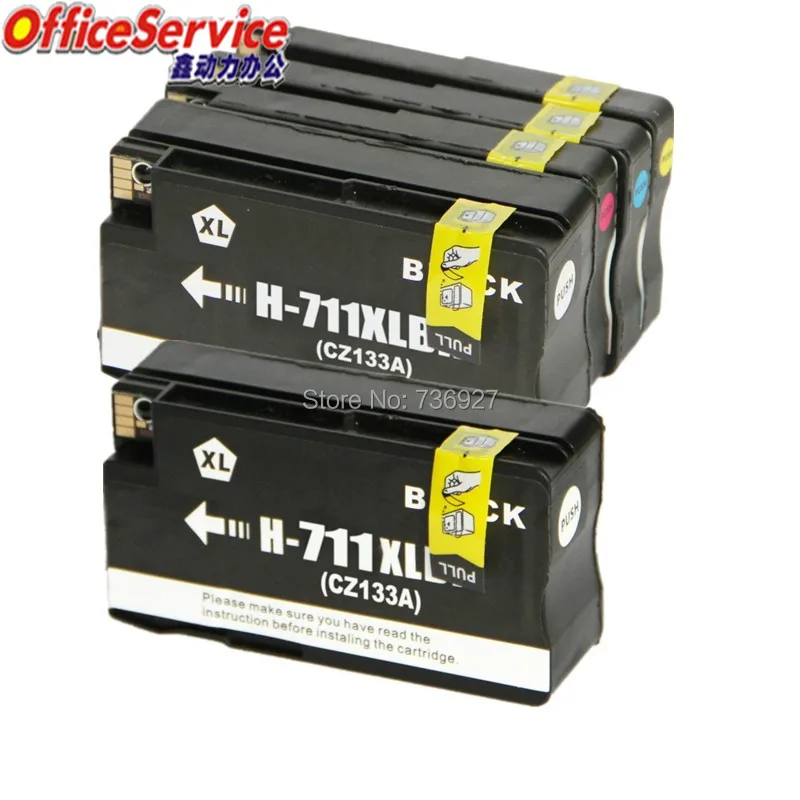 5X совместимый чернильный картридж для HP 711 hp711XL подходит Designjet T120 24/T120 610/T520 24/T520