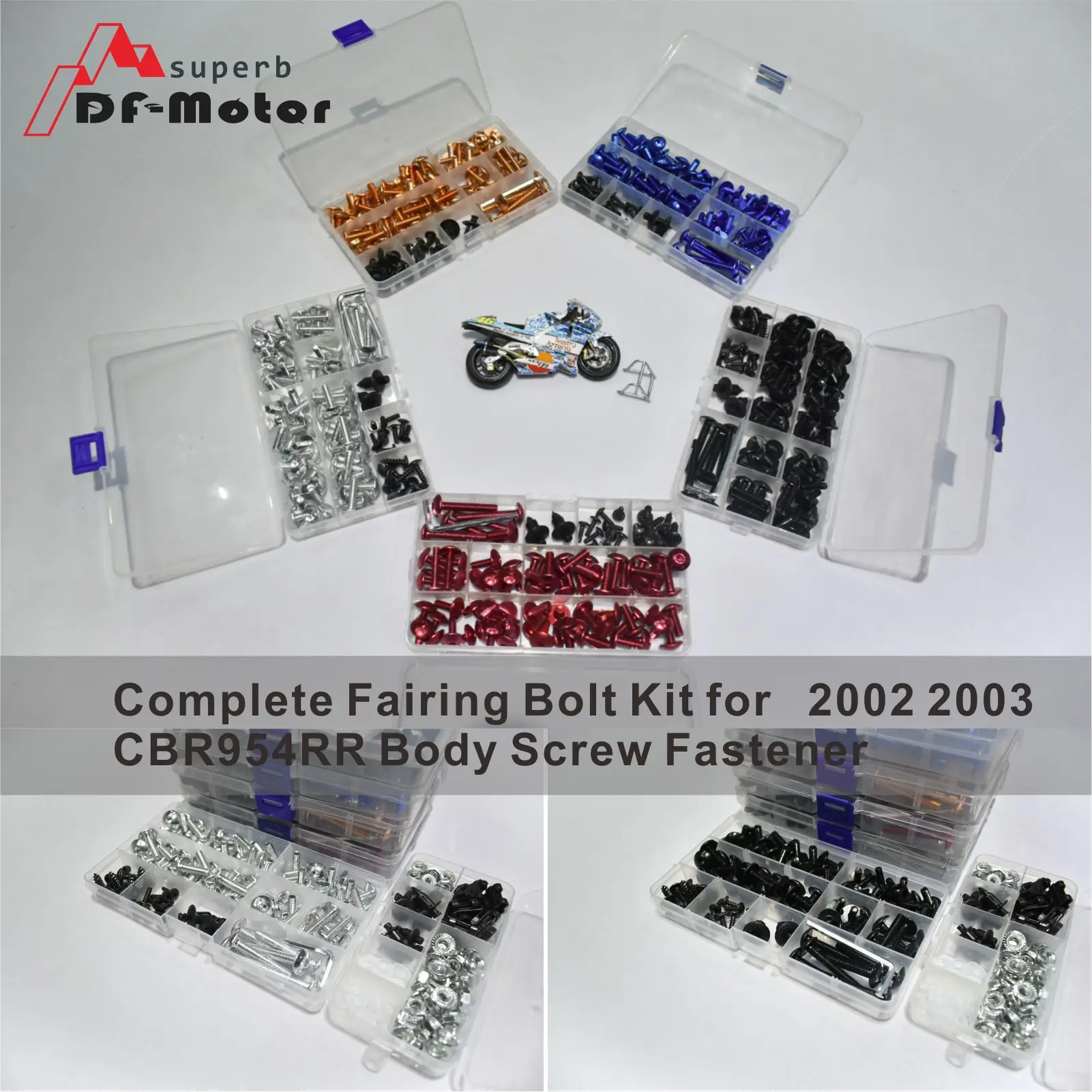 

Universal Fairing Motorcycle Acessories Screws Complete Fairing Bolt Kit for HONDA 2002 2003 CBR954RR Body Screw Fastener