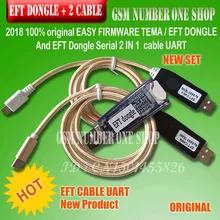 Mais novo 100% Original de FIRMWARE FÁCIL TEMA/EFT DONGLE + Cabo UART 2 EFT em 1 Frete Grátis