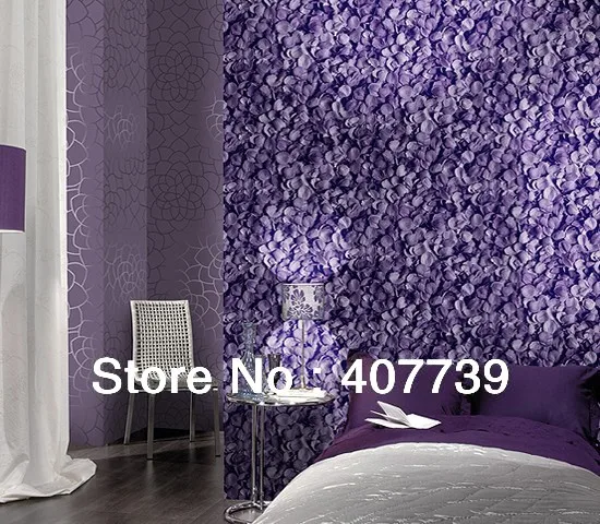 

Free shipping 0.53*10Meter new Classical PVC red/pink/yellow/brown/ purple wallpaper flowers mural vinyl wallpaper modern