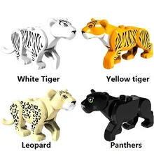 Джунгли игрушки на тему приключений лес животные леопард Пантеры строительные блоки кирпичи для автомобиля Дети DIY хобби развивающие игрушки