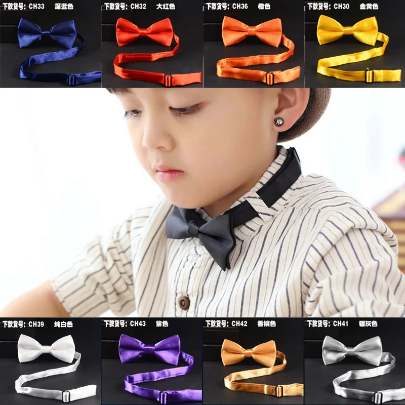 Novelty Fashion Handsome Boy Bow Ties Solid British Bowknot Party Bow