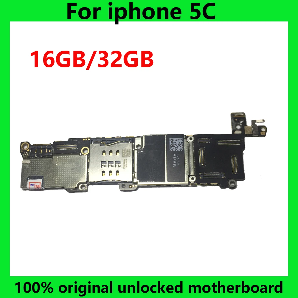 

100% free iCloud motherboard for iphone 5C 16GB 32GB original IOS system mainboard for apple circuits logic board full function