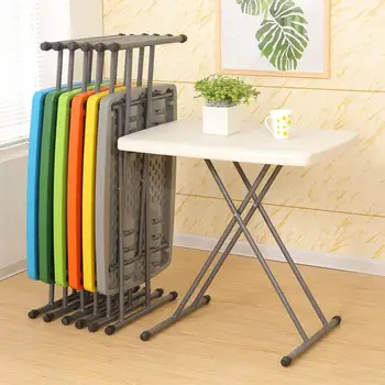 

Folding dining table home small apartment eating party table simple outdoor portable square barbecue table