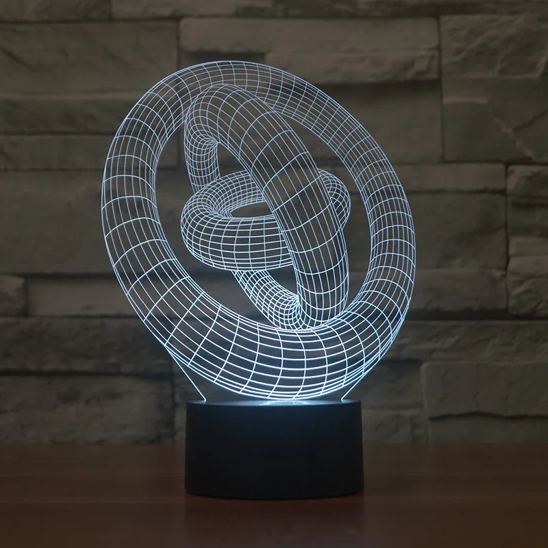 

Художественный абстрактный светодиодный ночник для зарядки, акриловый креативный 3d настольный 3d светильник, новинка, Luminaria 3d светодиодный ночник