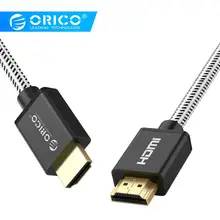 Кабель-адаптер ORICO HDMI в HDMI 2,0 HD 4K HD изображение алюминиевый сплав интерфейс Шасси Кабель для портативных ПК несколько длины кабеля