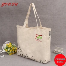 Индивидуальный Логотип хлопковый с принтом брезентовый мешок Tote Хлопковая сумка эко сумка из натурального хлопка с высоким качеством