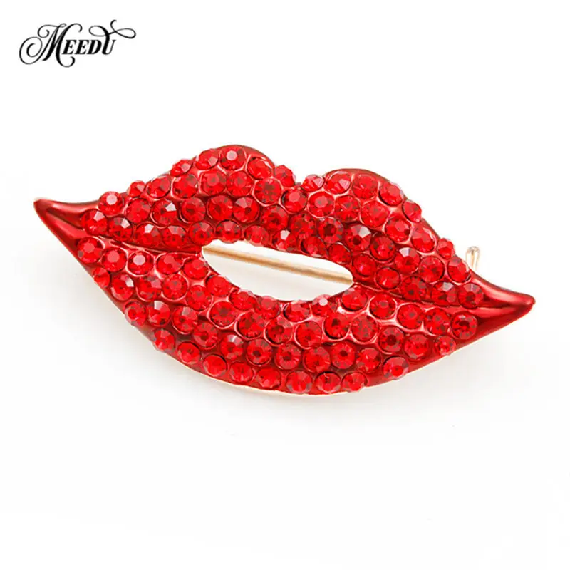 MIEG сексуальные красные броши в виде губ для женщин Bijoux хиджаб булавки прекрасные ювелирные изделия Головные уборы Аксессуары