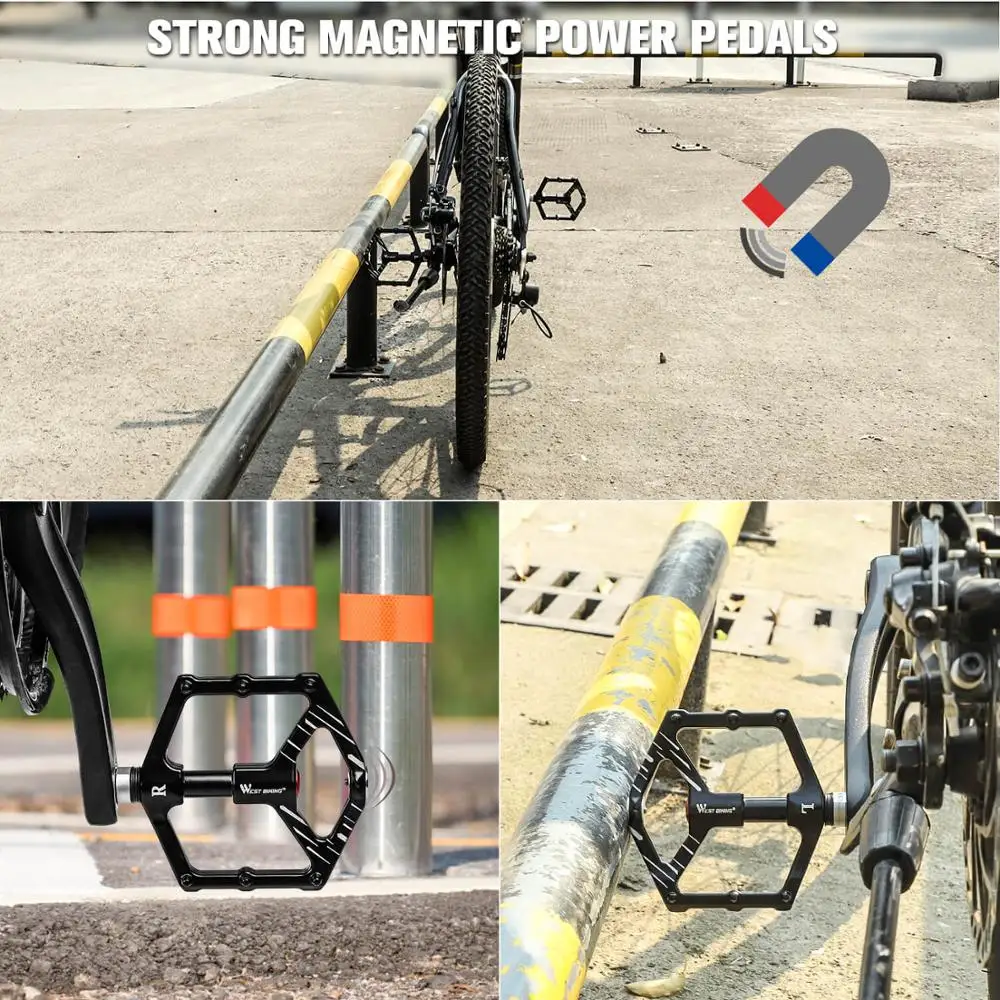 WEST BIKING педали для велосипеда Сверхлегкие MTB BMX герметичные подшипники 9/16