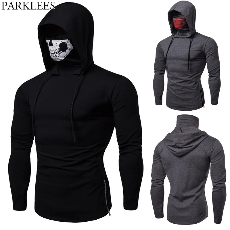 Aliexpress.com : Buy Skull Mask Hooded Tshirt Men