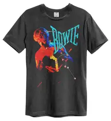 Дэвид Боуи футболка усиленный официальный Let's Dance Stevie Ray Vaughan музыка мужские футболки с коротким рукавом o-образным вырезом хлопок