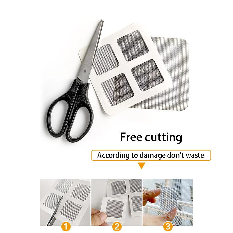 

New Mesh Screen Repair Patches Tape Self-Adhesive Covering Up Holes For Window Door Tent Screen Prevent Mosquitoes