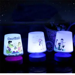 Deaign дети подарок мини-мультфильм светодиодный Ночные огни Симпатичные ПЭТ кошка свет красочная настольная лампа светодиодный ночник для