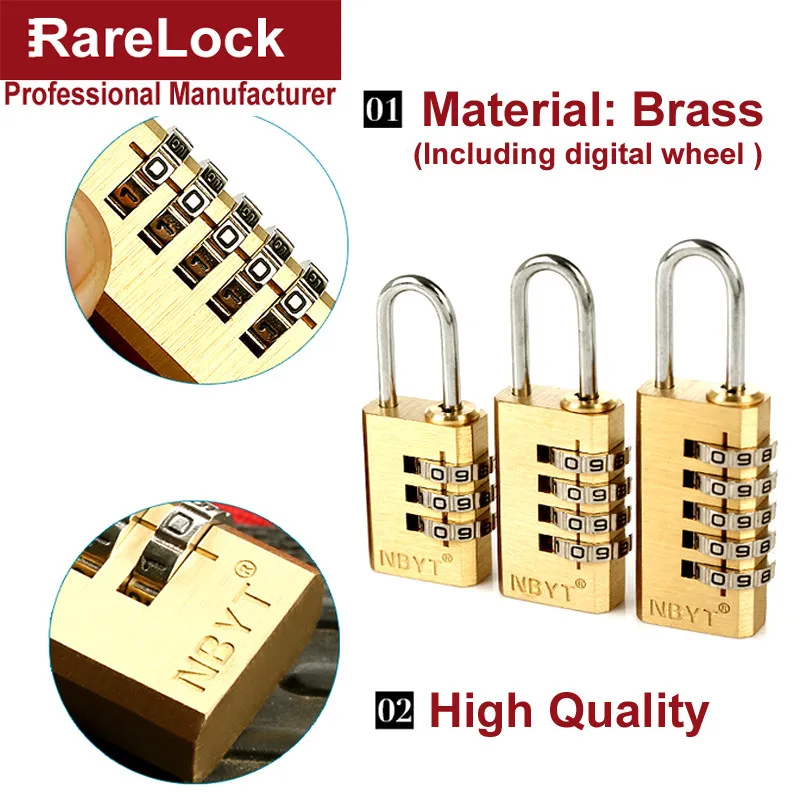 Rarelock Combination Lock Digital Password Lock Plus Padlock For