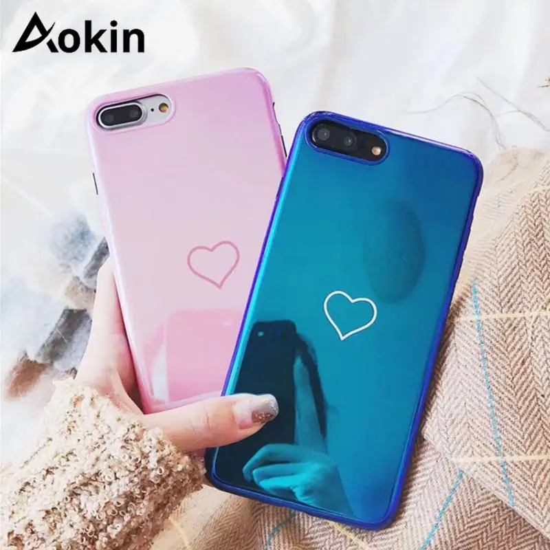 

Aokin 3D cute love heart TPU phone cases for iphone 6 s 7 8 plus x 10 silicone couples back cover cases for iphone 6s case coque